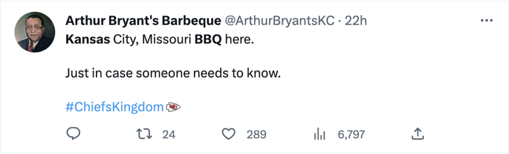 Arthur Bryant's tweet