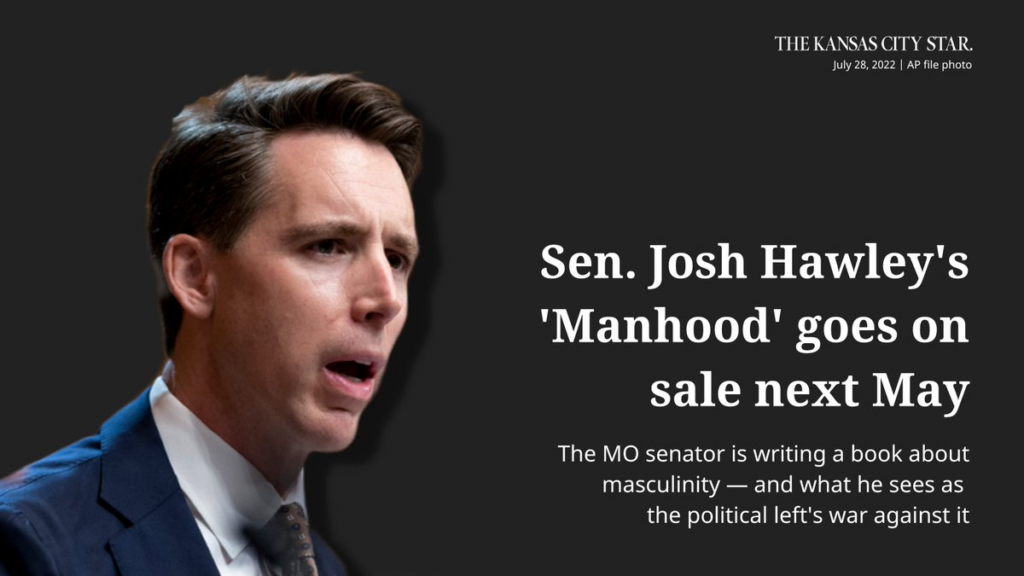 Josh Hawley writes book on manhood