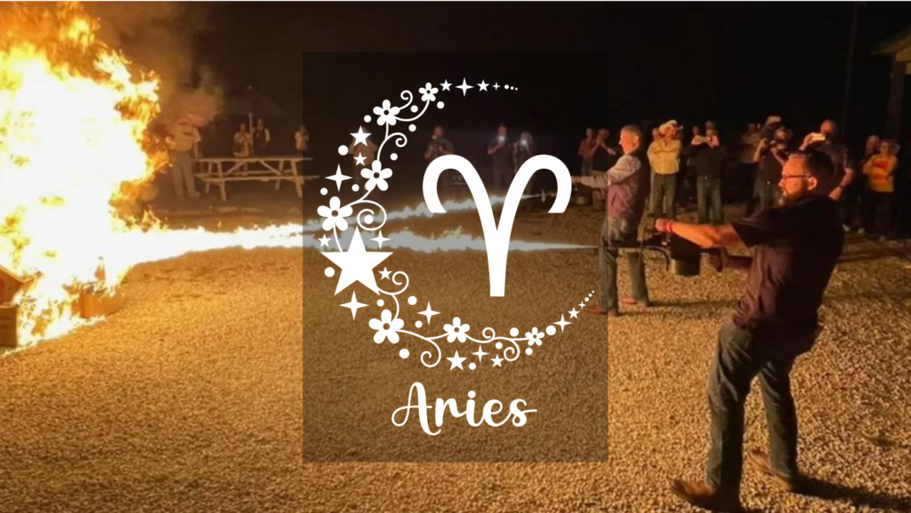 Book Burning with Aries Sign