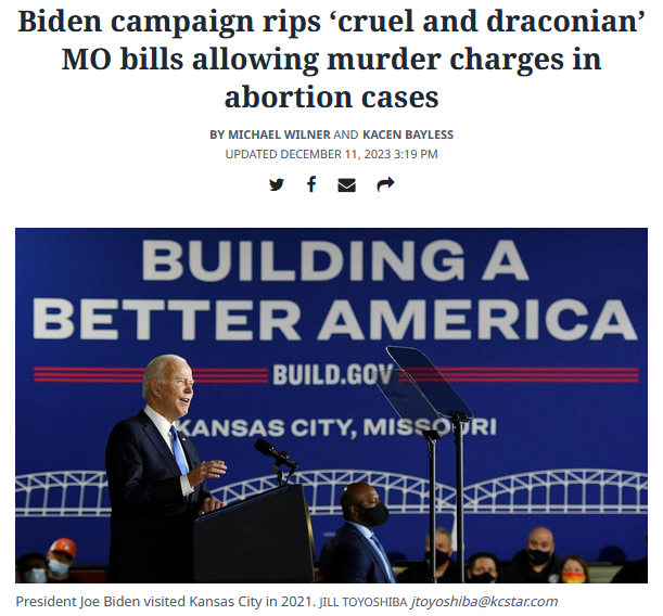 Screenshot of headline and lead image from linked Kansas City Star article