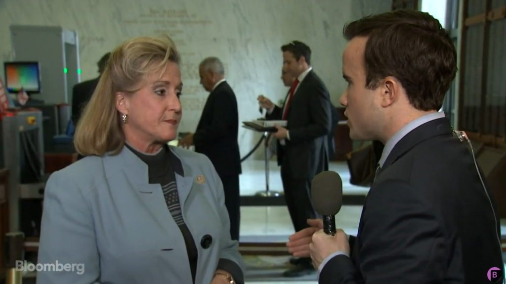 Ann Wagner discusses sex trafficking legislation with Bloomberg TV in 2018.